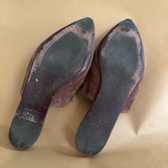 Jenni Kayne chocolate suede mule 39/8 - Picture 4 of 4